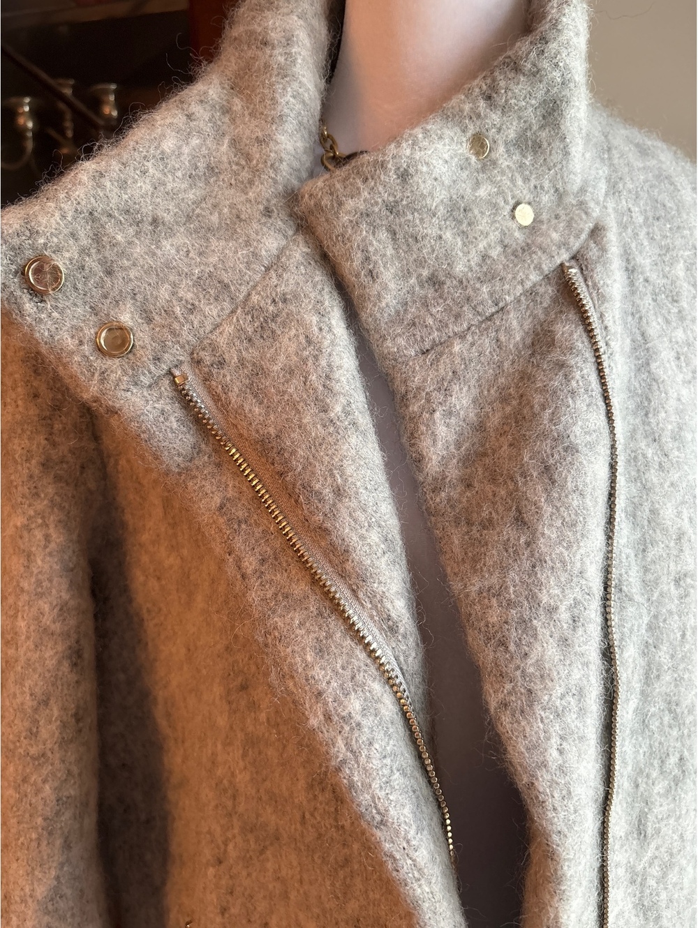 H&M Long Wool Zip Coat 8 (runs large)